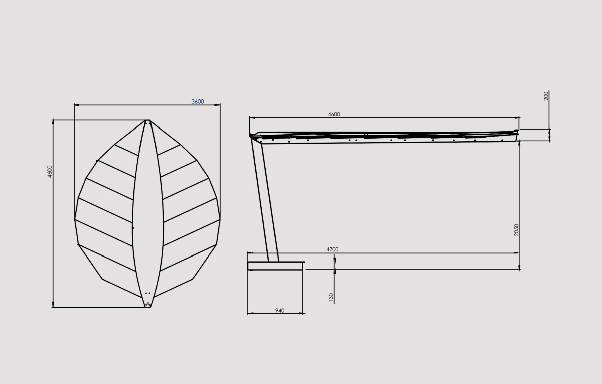 светильник Heatsail Leaf