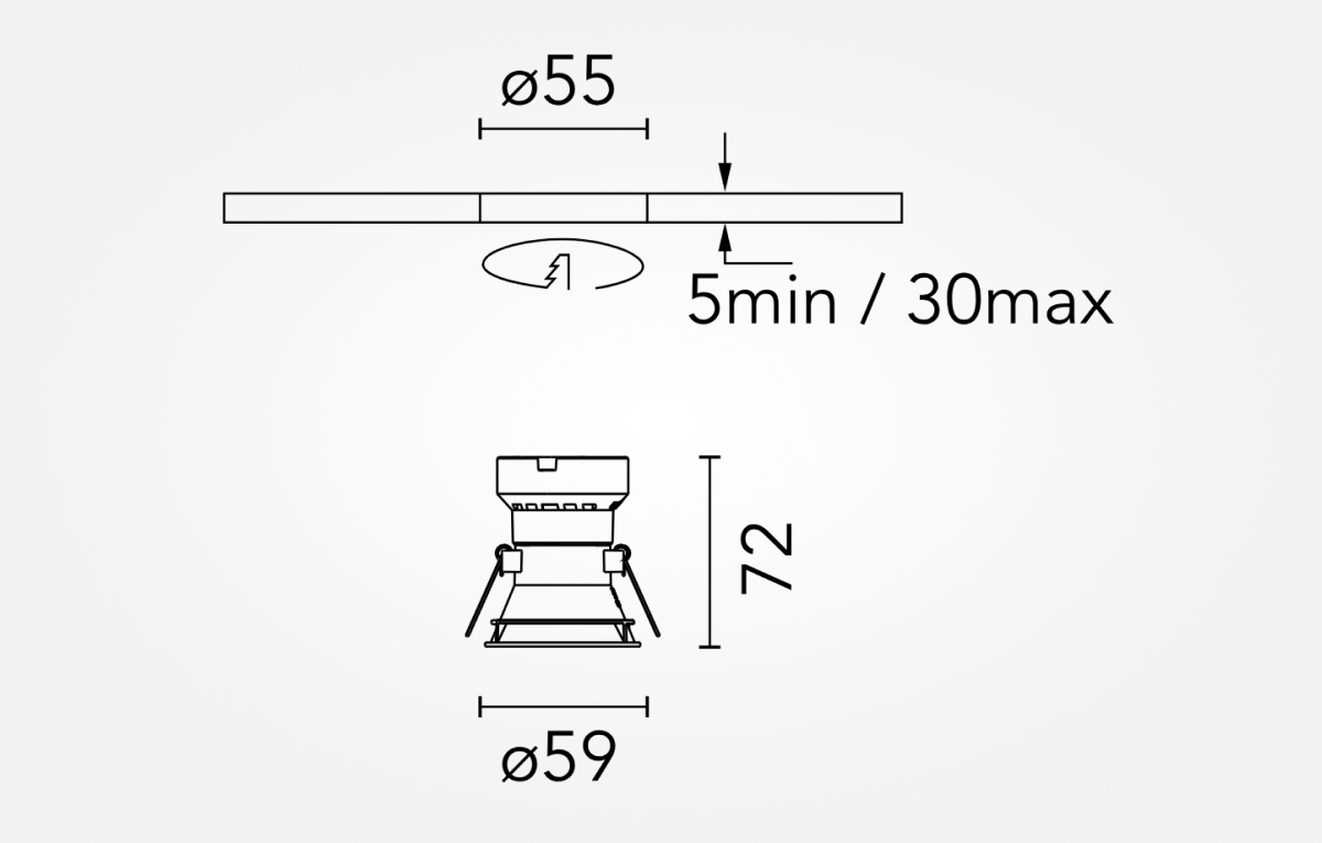 Встраиваемый потолочный светильник Flos Easy Kap 50